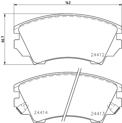 NF PARTS stabdžių trinkelių rinkinys, diskinis stabdys NF0013041